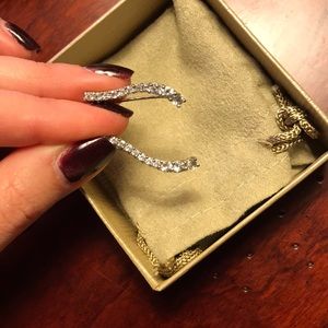 Sterling silver CZ climber earrings